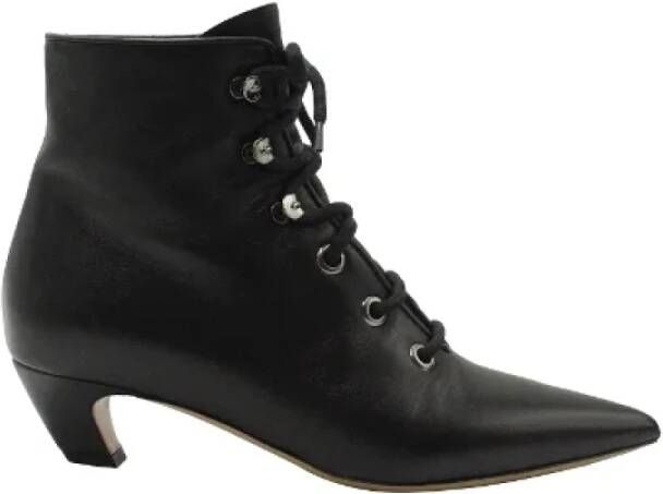 Dior Vintage Pre-owned Leather boots Black Dames