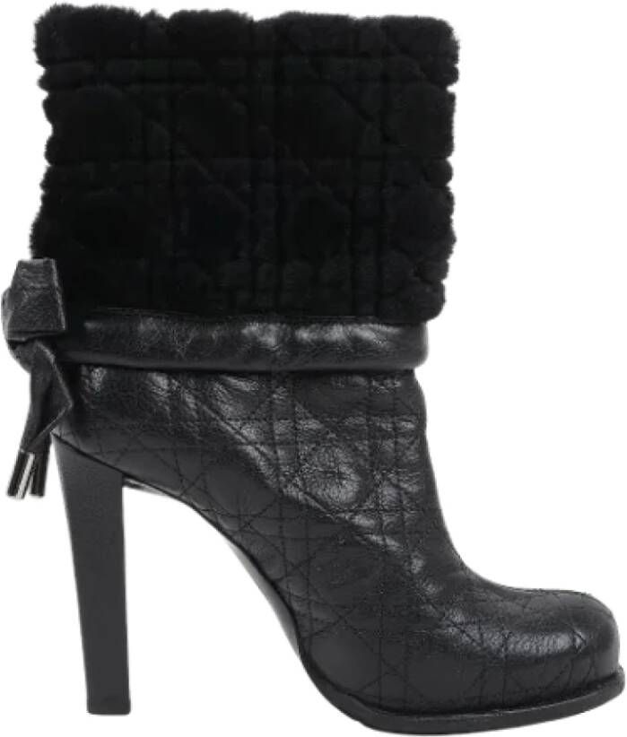 Dior Vintage Pre-owned Leather boots Black Dames