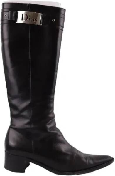 Dior Vintage Pre-owned Leather boots Black Dames