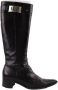 Dior Vintage Pre-owned Leather boots Black Dames - Thumbnail 1