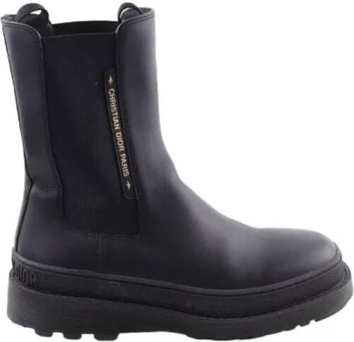 Dior Vintage Pre-owned Leather boots Black Dames