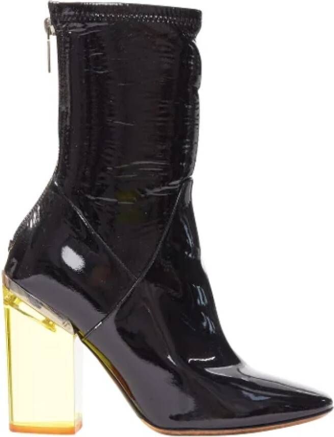 Dior Vintage Pre-owned Leather boots Black Dames