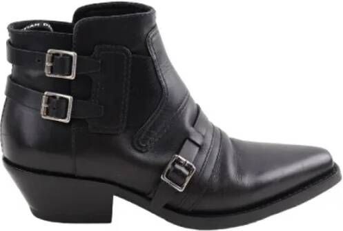 Dior Vintage Pre-owned Leather boots Black Dames