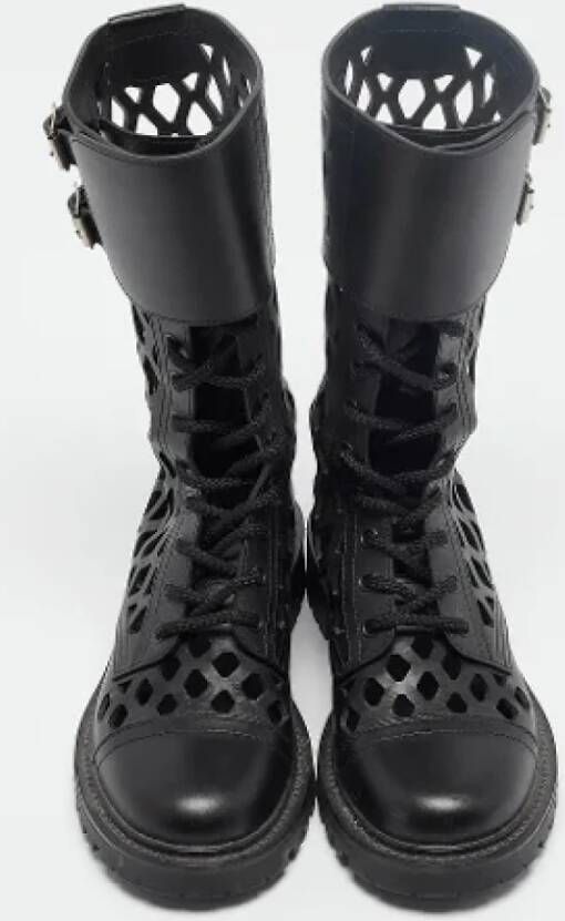 Dior Vintage Pre-owned Leather boots Black Dames