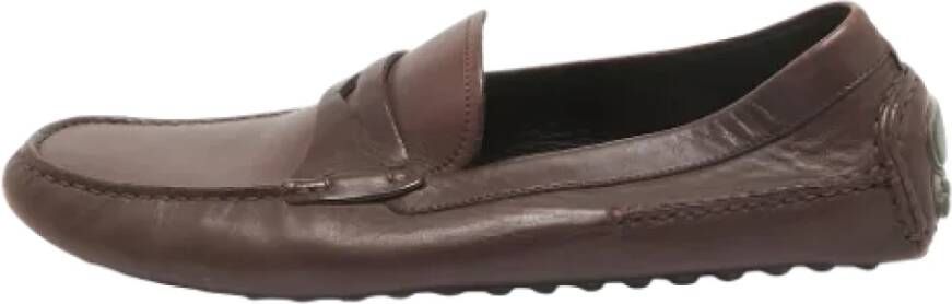 Dior Vintage Pre-owned Leather flats Purple Heren