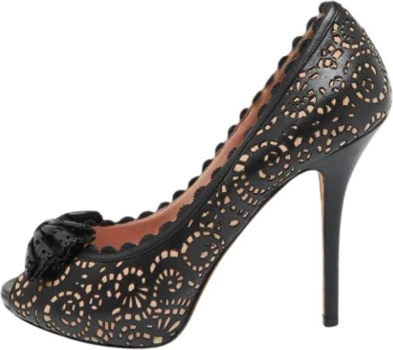 Dior Vintage Pre-owned Leather heels Black Dames