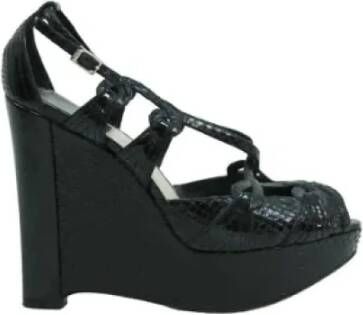 Dior Vintage Pre-owned Leather heels Black Dames