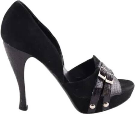 Dior Vintage Pre-owned Leather heels Black Dames