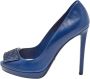 Dior Vintage Pre-owned Leather heels Blue Dames - Thumbnail 1