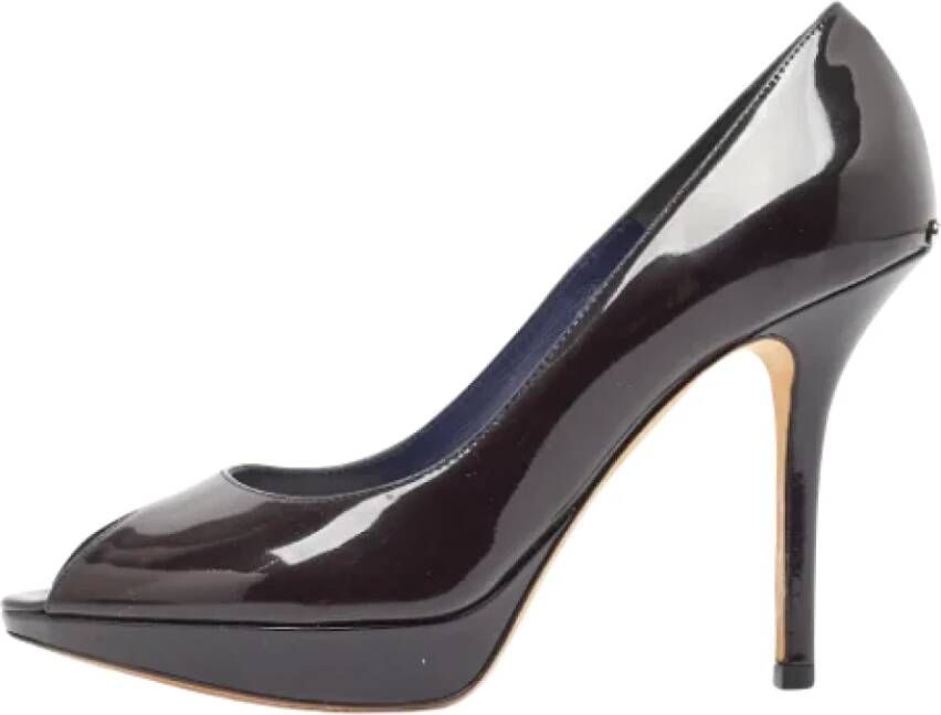 Dior Vintage Pre-owned Leather heels Blue Dames