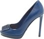 Dior Vintage Pre-owned Leather heels Blue Dames - Thumbnail 1