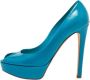 Dior Vintage Pre-owned Leather heels Blue Dames - Thumbnail 1