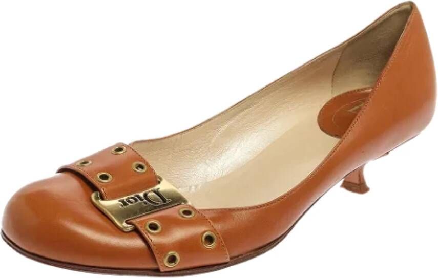 Dior Vintage Pre-owned Leather heels Brown Dames