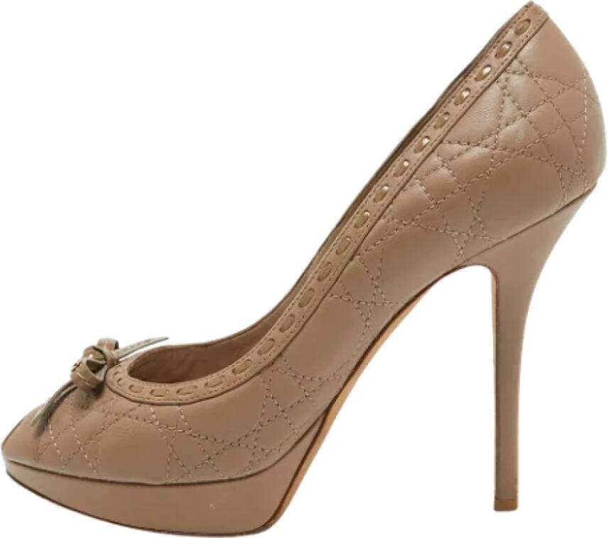 Dior Vintage Pre-owned Leather heels Brown Dames