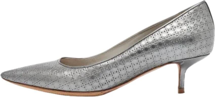Dior Vintage Pre-owned Leather heels Gray Dames