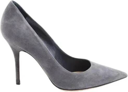 Dior Vintage Pre-owned Leather heels Gray Dames