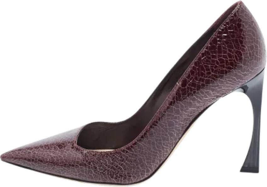 Dior Vintage Pre-owned Leather heels Purple Dames