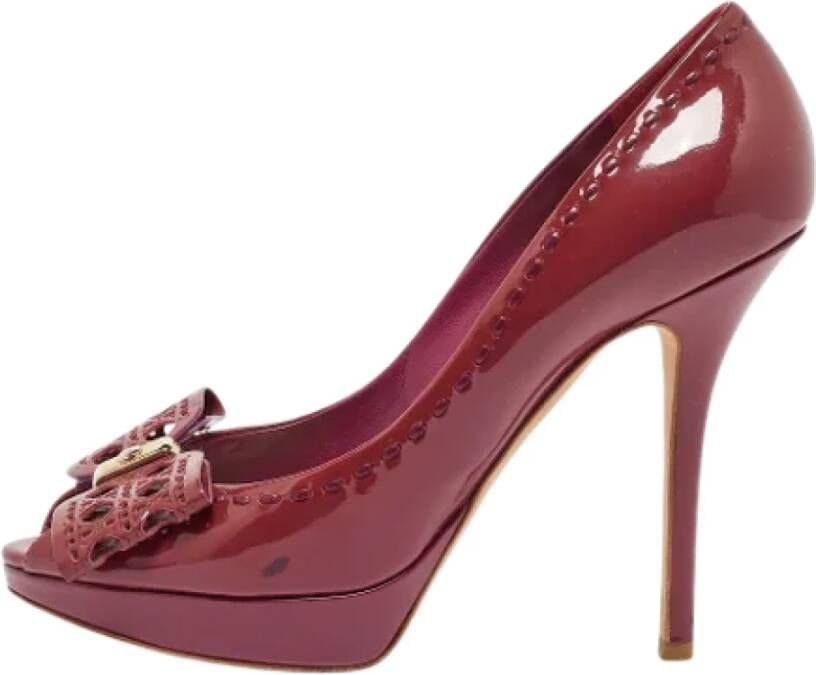 Dior Vintage Pre-owned Leather heels Red Dames