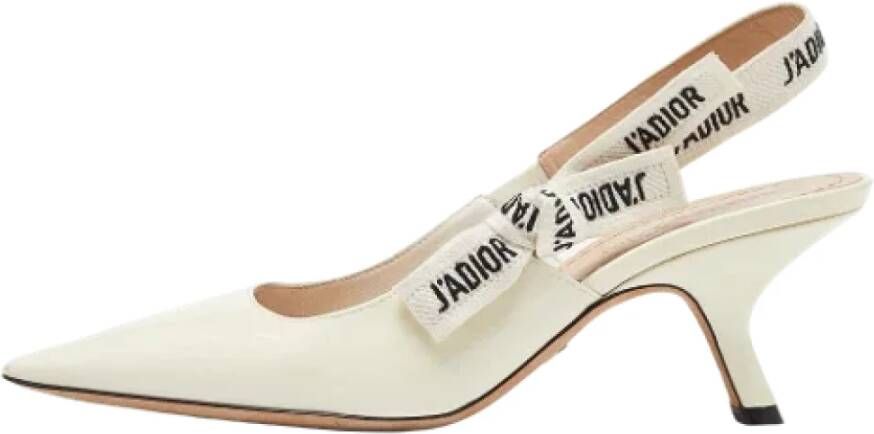 Dior Vintage Pre-owned Leather heels White Dames