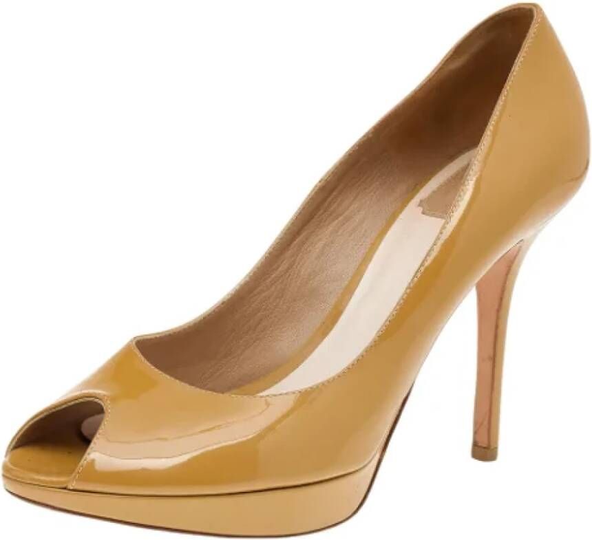 Dior Vintage Pre-owned Leather heels Yellow Dames