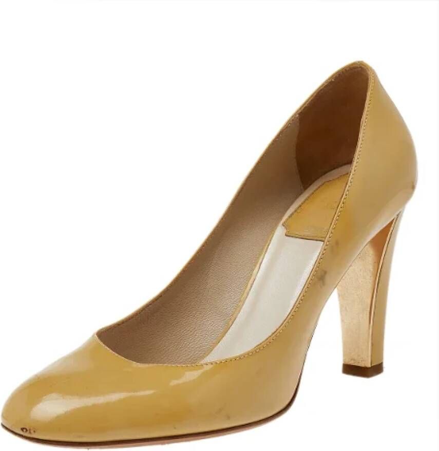 Dior Vintage Pre-owned Leather heels Yellow Dames