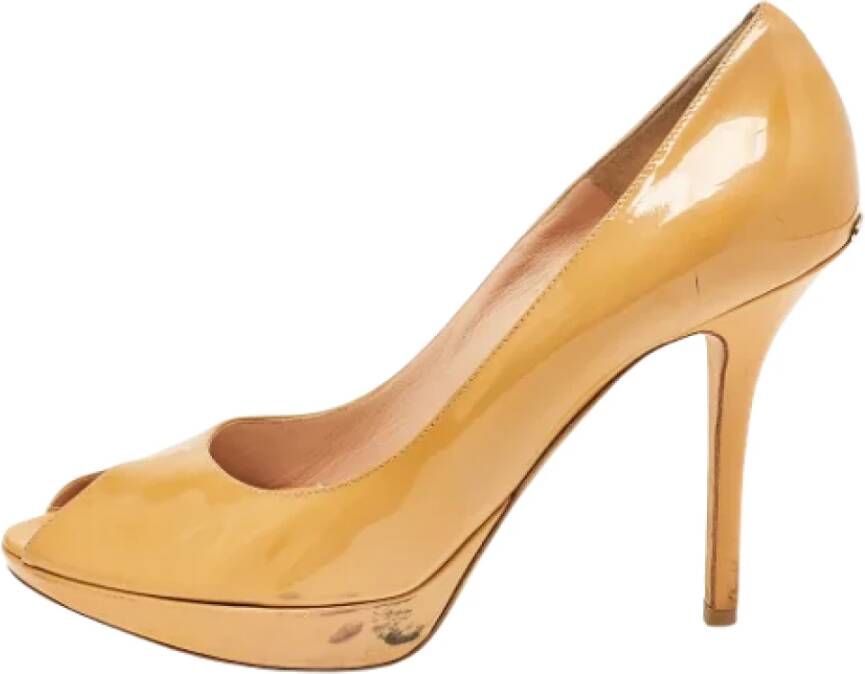 Dior Vintage Pre-owned Leather heels Yellow Dames
