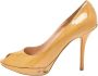 Dior Vintage Pre-owned Leather heels Yellow Dames - Thumbnail 1