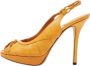 Dior Vintage Pre-owned Leather heels Yellow Dames - Thumbnail 1
