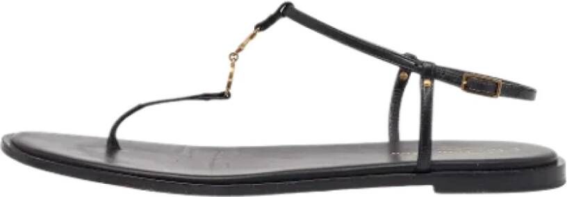 Dior Vintage Pre-owned Leather sandals Black Dames