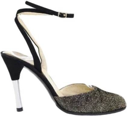 Dior Vintage Pre-owned Leather sandals Black Dames