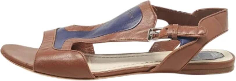 Dior Vintage Pre-owned Leather sandals Brown Dames