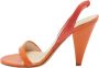 Dior Vintage Pre-owned Leather sandals Orange Dames - Thumbnail 1