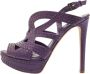 Dior Vintage Pre-owned Leather sandals Purple Dames - Thumbnail 1