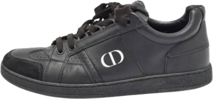 Dior Vintage Pre-owned Leather sneakers Black Dames