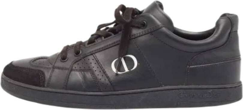 Dior Vintage Pre owned Leather sneakers Black Dames Schoenen