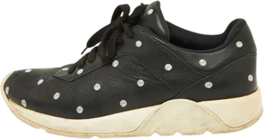 Dior Vintage Pre-owned Leather sneakers Black Dames