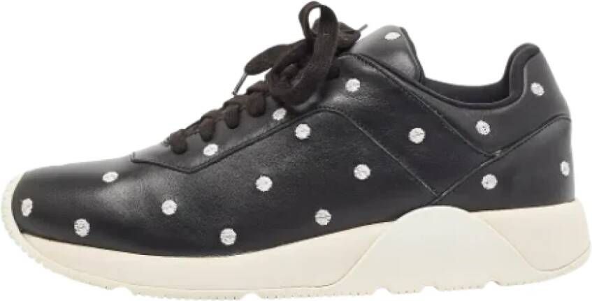Dior Vintage Pre-owned Leather sneakers Black Dames