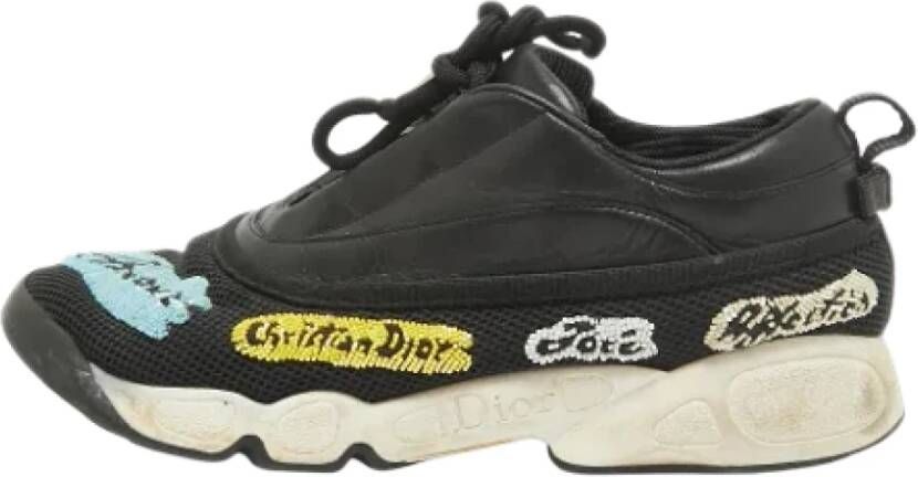 Dior Vintage Pre-owned Leather sneakers Black Dames