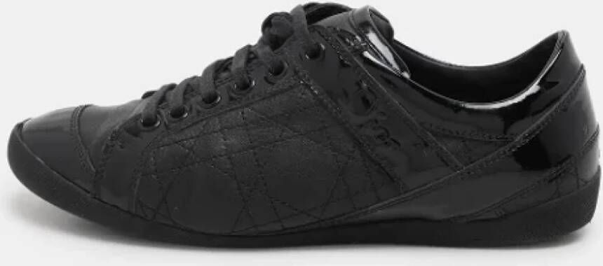Dior Vintage Pre-owned Leather sneakers Black Dames
