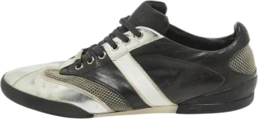 Dior Vintage Pre-owned Leather sneakers Black Heren