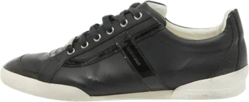 Dior Vintage Pre-owned Leather sneakers Black Heren