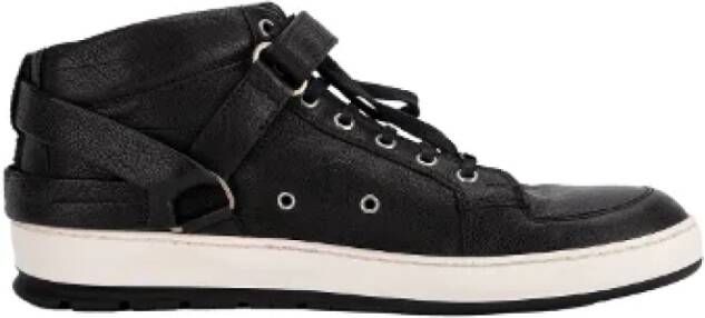 Dior Vintage Pre-owned Leather sneakers Black Heren