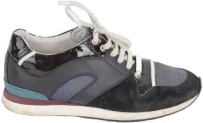 Dior Vintage Pre-owned Leather sneakers Blue Dames