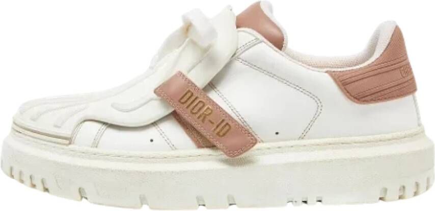 Dior Vintage Pre-owned Leather sneakers White Dames