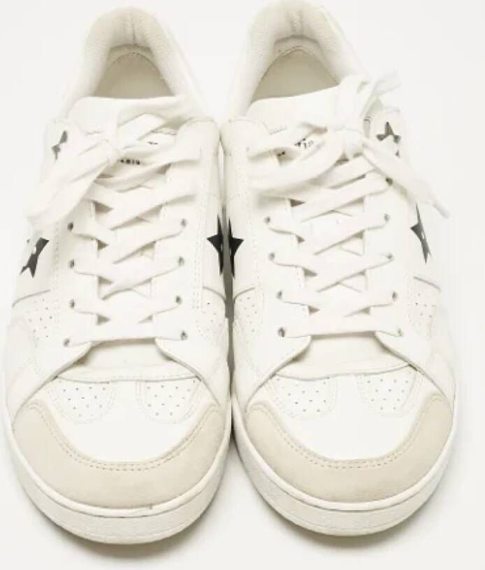 Dior Vintage Pre-owned Leather sneakers White Dames