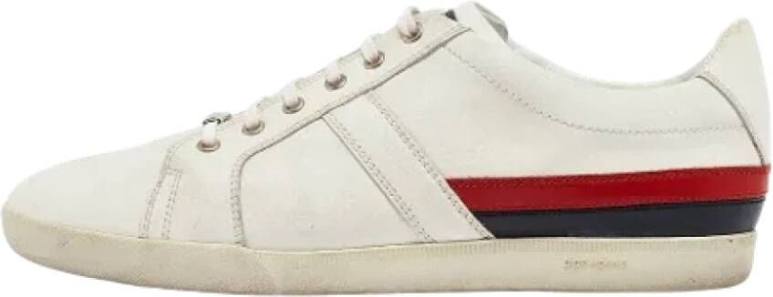 Dior Vintage Pre-owned Leather sneakers White Heren