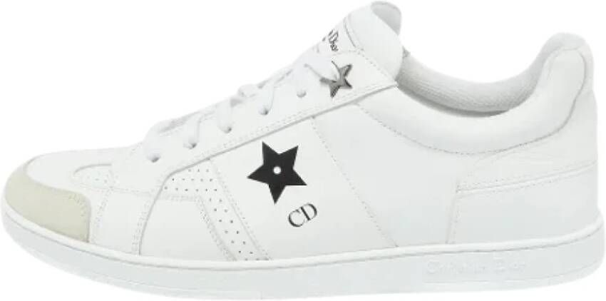 Dior Vintage Pre-owned Leather sneakers White Heren