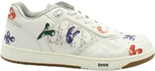 Dior Vintage Pre-owned Leather sneakers White Heren