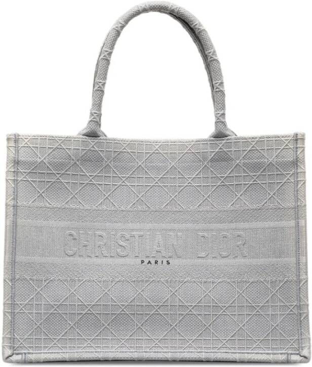Dior Vintage Pre-owned Medium Cannage Geborduurde Book Tote