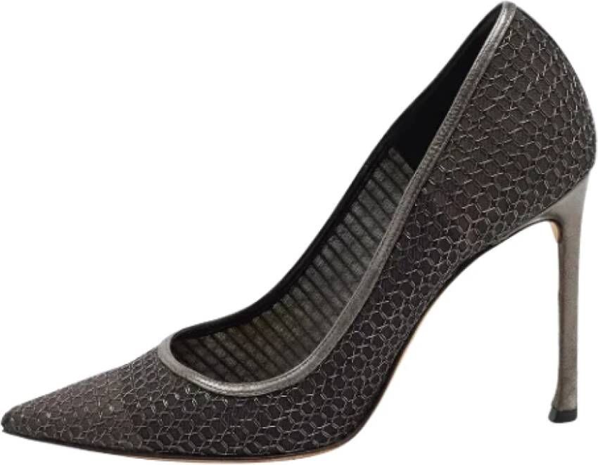 Dior Vintage Pre-owned Mesh heels Gray Dames